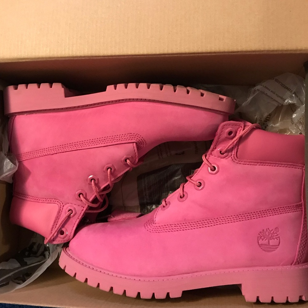 Pink Timberland Boots (6.5 women)